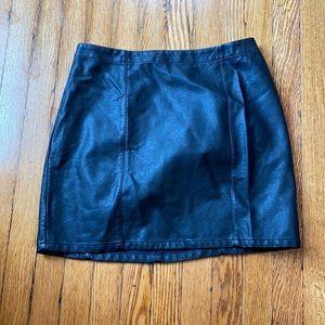 Black pleather skirt